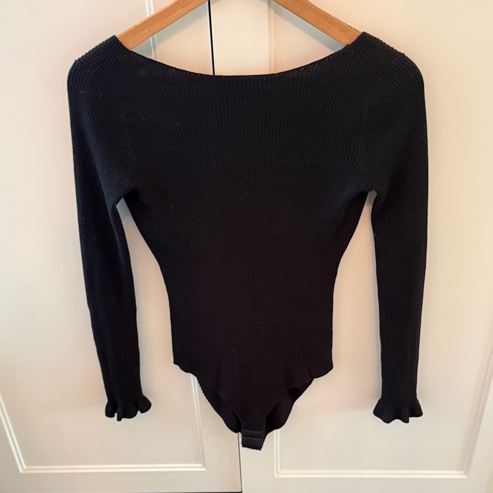 Sézane Joanie Long-Sleeve Bodysuit - Women Tops